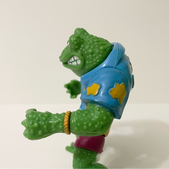 Vintage 1989 Teenage Mutant Ninja Turtles Genghis Frog Action Figure TMNT - Picture 9 of 16